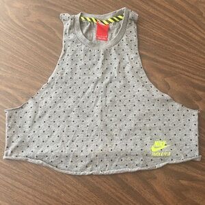 Nike Gray Polka Dot Crop Top